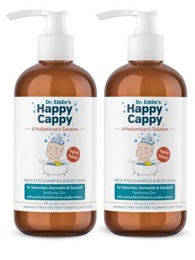 Happy Cappy Medicated Shampoo and Body Wash-Dandruff Shampoo, Cradle Cap - 2 8oz